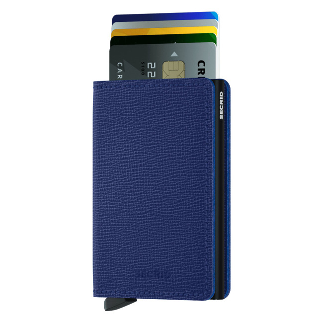 Mały portfel RFID Slimwallet Secrid Crisple - blue