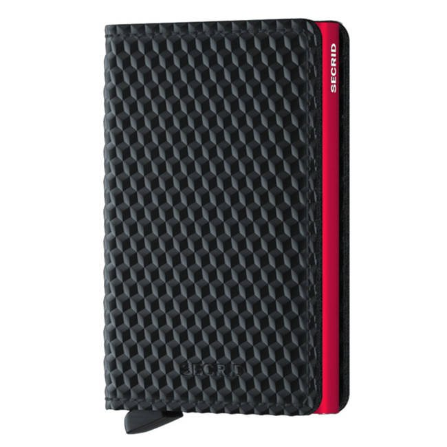 Mały portfel RFID Slimwallet Secrid Cubic - black/red