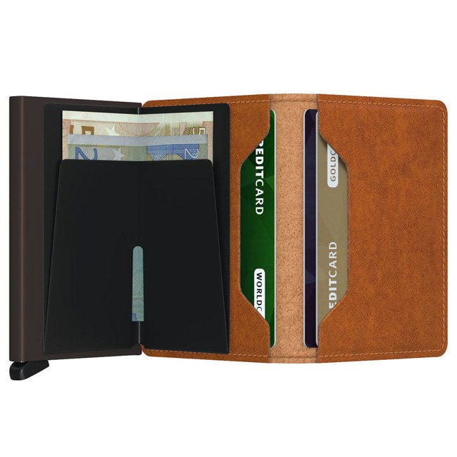 Mały portfel RFID Slimwallet Secrid Original - cognac / brown