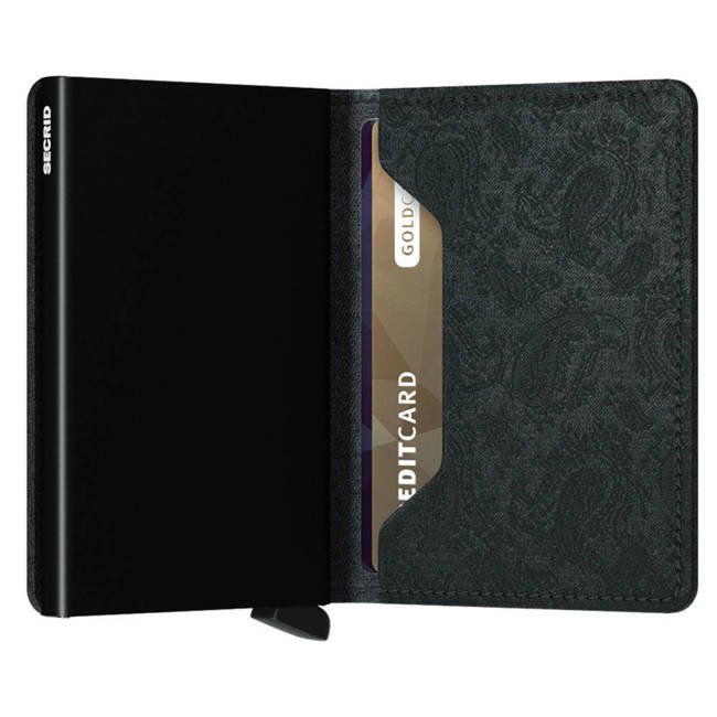 Mały portfel RFID Slimwallet Secrid Paisley - black