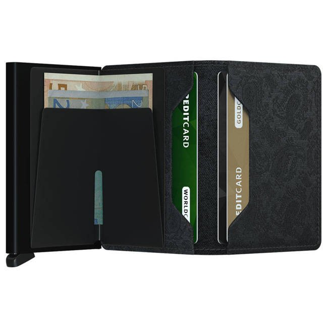 Mały portfel RFID Slimwallet Secrid Paisley - black
