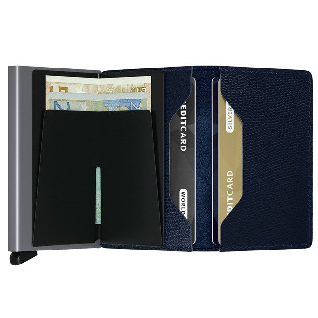 Mały portfel RFID Slimwallet Secrid Rango - blue / titanium 