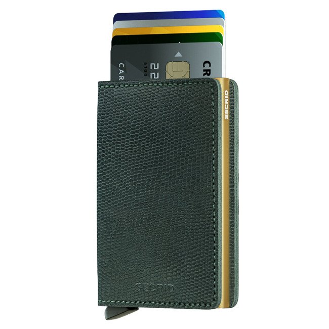Mały portfel RFID Slimwallet Secrid Rango - green / gold
