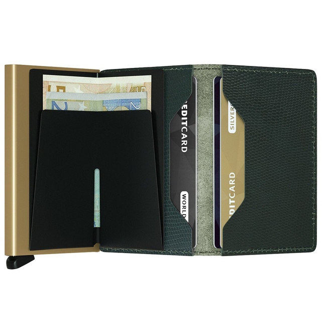 Mały portfel RFID Slimwallet Secrid Rango - green / gold