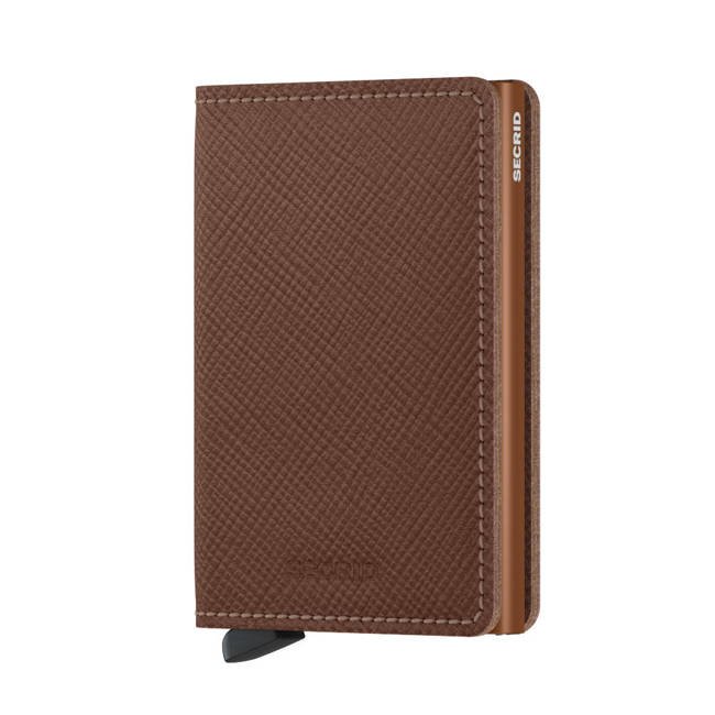 Mały portfel RFID Slimwallet Secrid Saffiano - caramel