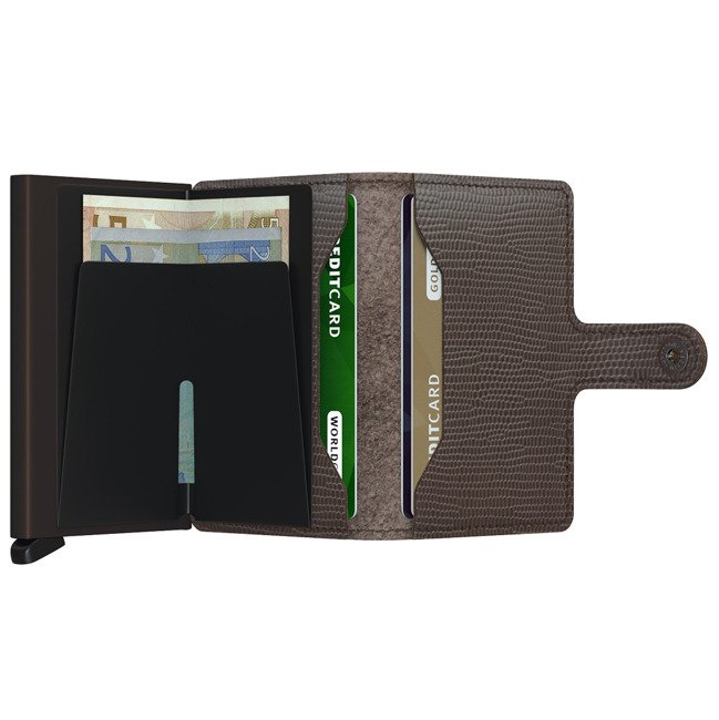 Mały portfel kieszonkowy Miniwallet Secrid Rango - brown/brown