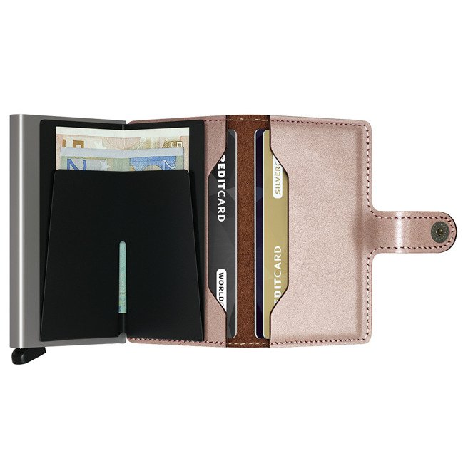 Mały portfel kieszonkowy Secrid Miniwallet Metallic - rose
