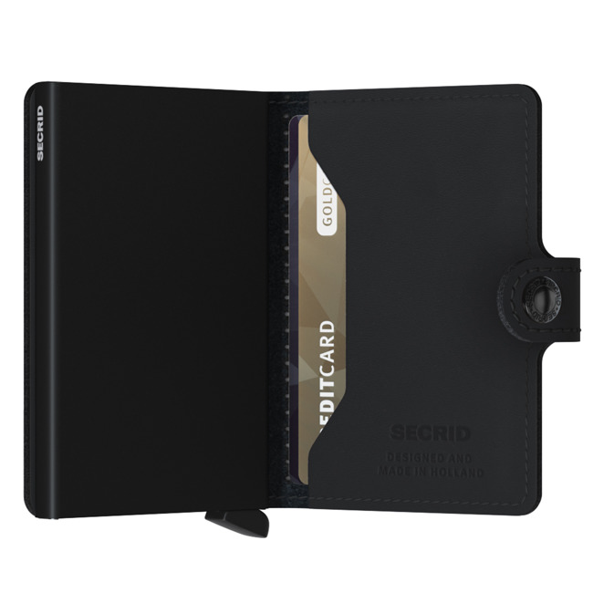 Mały portfel kieszonkowy Secrid Miniwallet Perforated - black