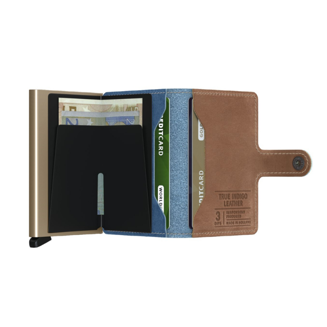 Mały portfel ochronny RFID Miniwallet Secrid - indigo / 3-sand