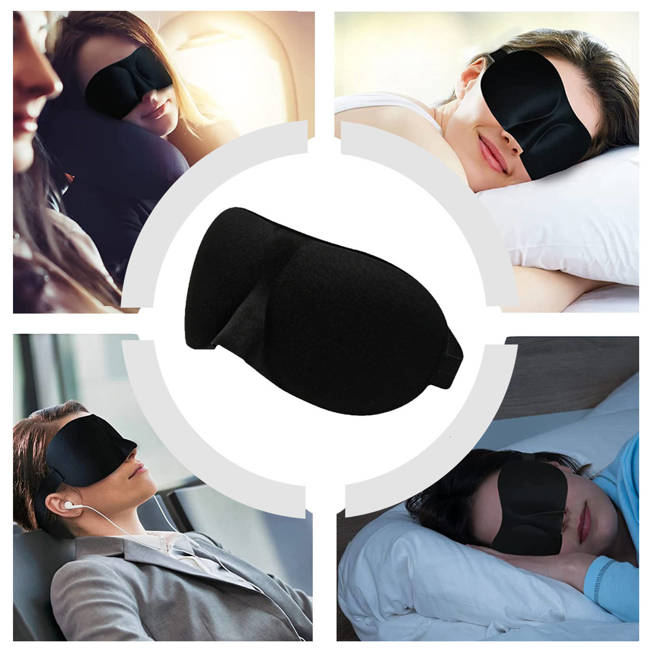 Maska opaska do spania Waya 3D Comfort - black