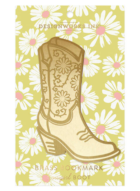 Metalowa zakładka do książki Designworks Ink Brass Bookmark - cowgirl boot