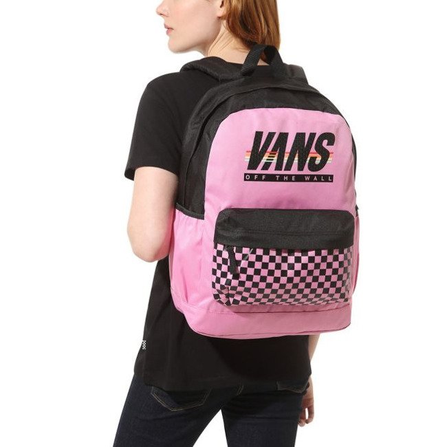 Miejski plecak Vans Sporty Realm Plus - fuchsia pink / sport stripe