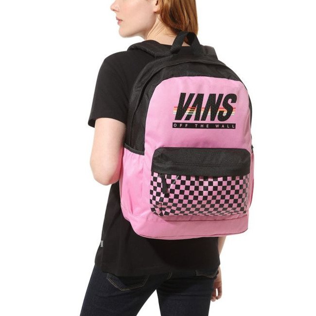 Miejski plecak Vans Sporty Realm Plus - fuchsia pink / sport stripe + piórnik