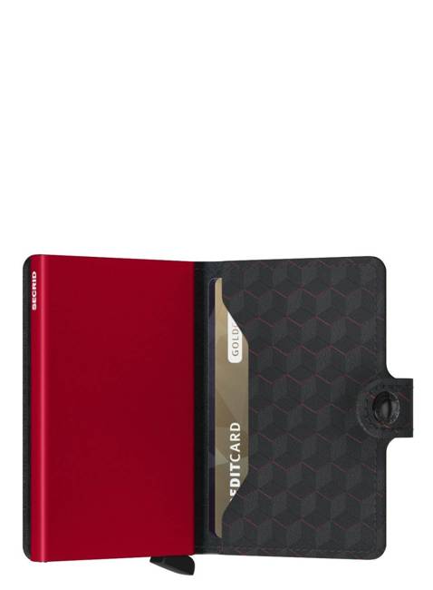 Mini Portfel Secrid Miniwallet Optical - black / red