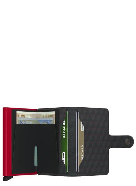 Mini Portfel Secrid Miniwallet Optical - black / red