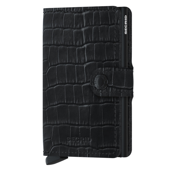 Miniwallet Cleo Secrid mały portfel kieszonkowy z RFID - black