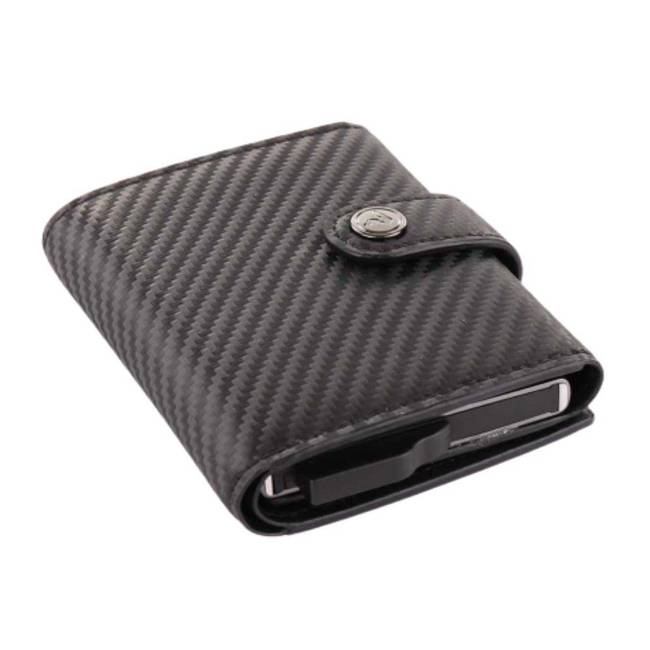 Miniwallet portfel z etui RFID Iron CARBON Roncato - black