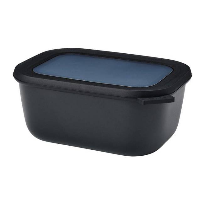 Miska kuchenna z pokrywką Mepal Cirqula Rectangular 1,5 l - nordic black