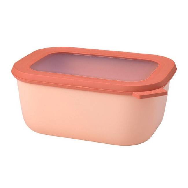 Miska kuchenna z pokrywką Mepal Cirqula Rectangular 1,5 l - nordic blush