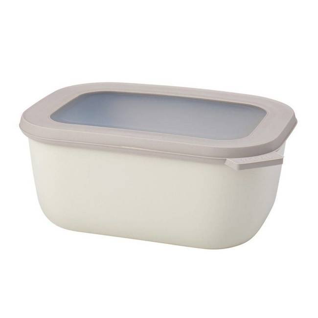 Miska kuchenna z pokrywką Mepal Cirqula Rectangular 1,5 l -  nordic white