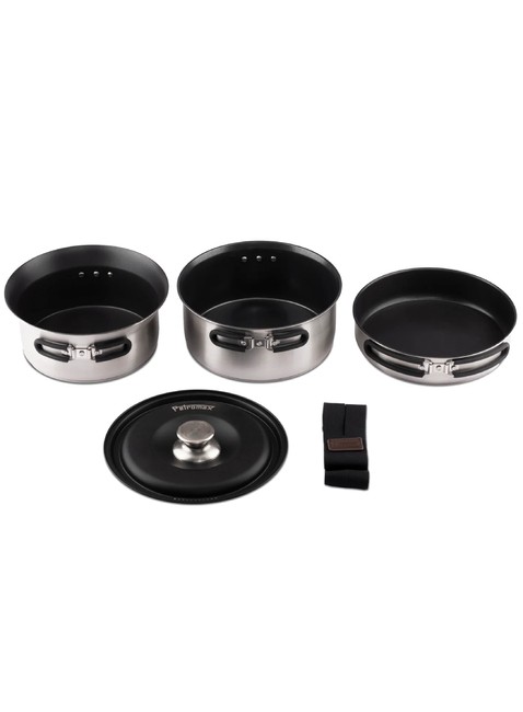 Naczynia kempingowe Petromax Dimego Camping Pot Set - stainless steel