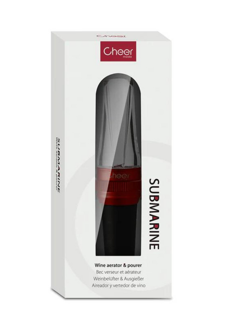 Nalewak z areatorem do wina Cheer Moda Submarine - black 