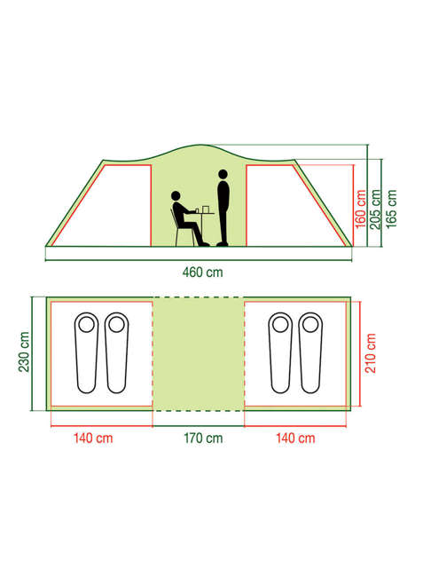 Namiot 4-osobowy Coleman Ridgeline 4 Plus - green