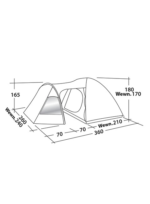 Namiot 4-osobowy Easy Camp Blazar 400 - rustic green