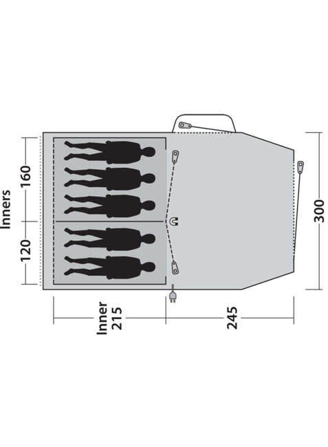 Namiot 4-osobowy Outwell Blackwood 5 - dark leaf