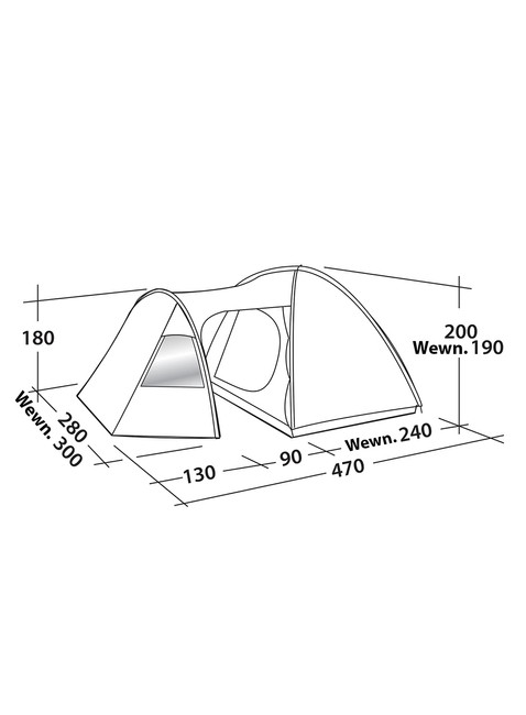 Namiot 5-osobowy Easy Camp Eclipse 500 - rustic green