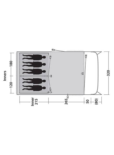 Namiot 5-osobowy Outwell Greenwood 5 - dark leaf - produkt powystawowy