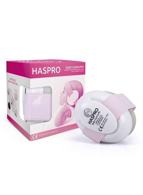 Nauszniki ochronne dla niemowląt małych dzieci Haspro Baby Earmuffs - pink