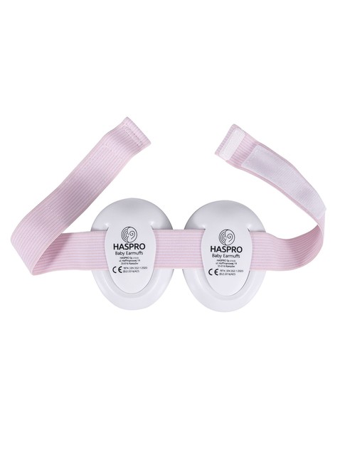 Nauszniki ochronne dla niemowląt małych dzieci Haspro Baby Earmuffs - pink