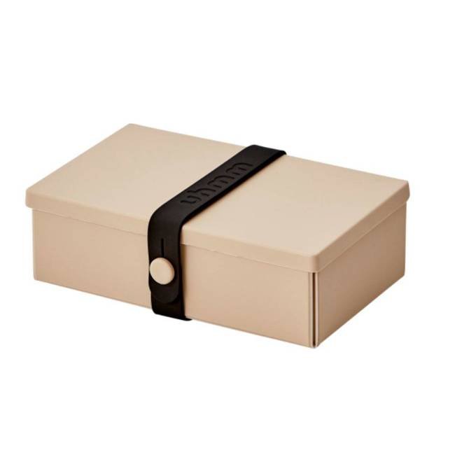 No.01 lunchbox składany z opaską Uhmm - mocca / black