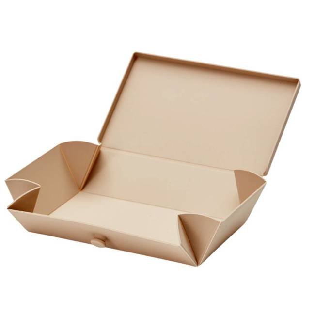 No.01 składane pudełko z opaską Uhmm box - mocca / pink