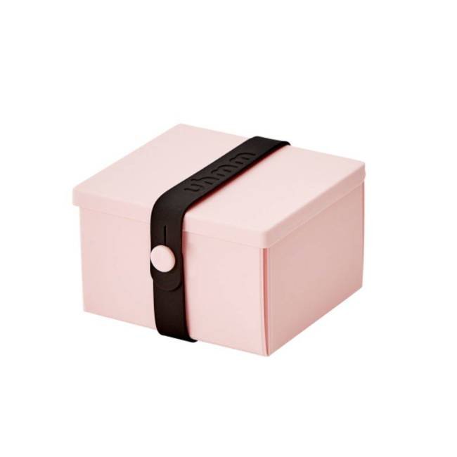 No.02 lunchbox dziecięcy z opaską Uhmm - pink / black