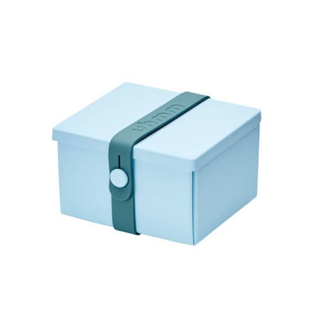 No.02 lunchbox składany z opaską Uhmm - light blue / petrol