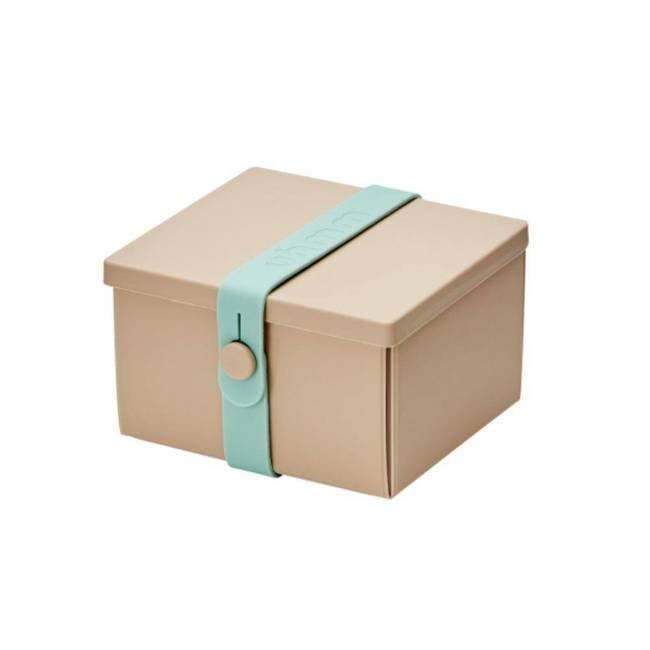 No.02 lunchbox z opaską dla dzieci Uhmm - mocca / mint