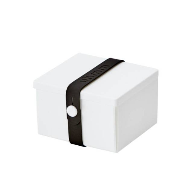 No.02 składany lunchbox z opaską Uhmm - white / black
