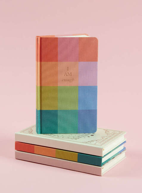 Notatnik książkowy Designworks Ink Bookcloth Journal 240 stron - rainbow check