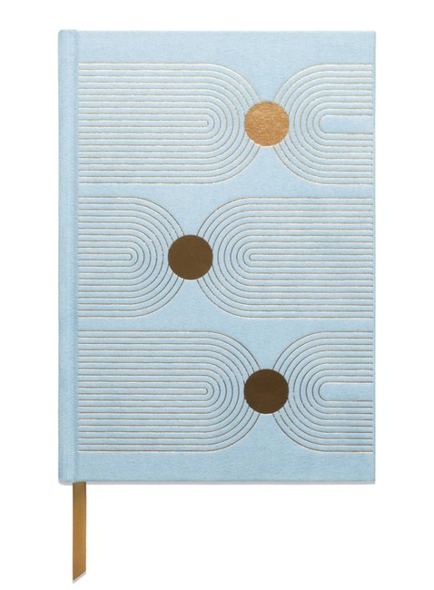 Notatnik z kieszenią Designworks Ink 160 stron Hard Cover Suede Cloth Journal - arch dot