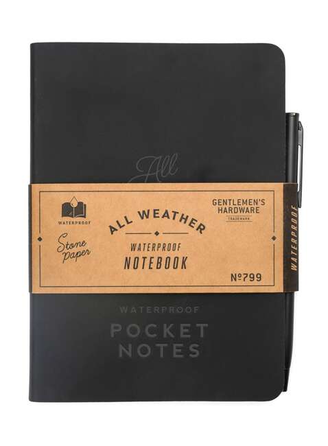 Notes wodoodporny Gentlemen's Hardware Waterproof Notebook - black