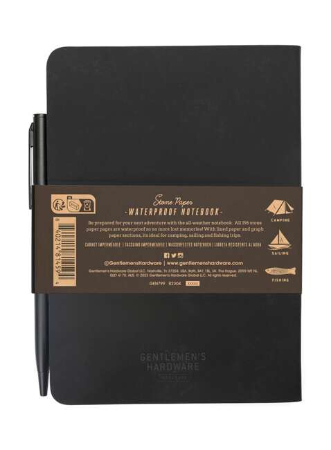 Notes wodoodporny Gentlemen's Hardware Waterproof Notebook - black