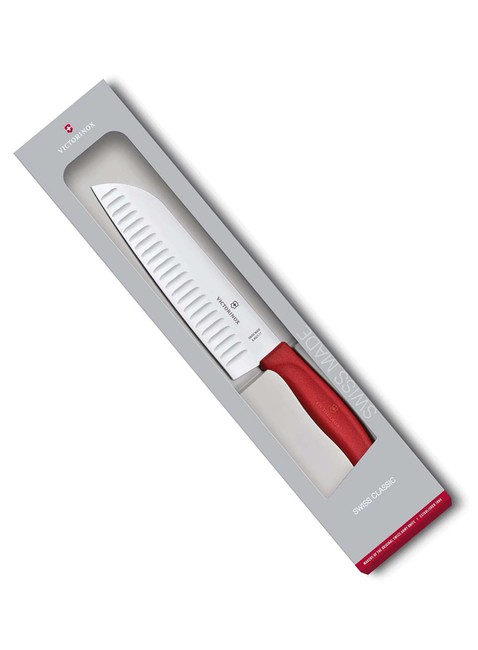 Nóż kuchenny Victorinox Santoku Swiss Classic - red