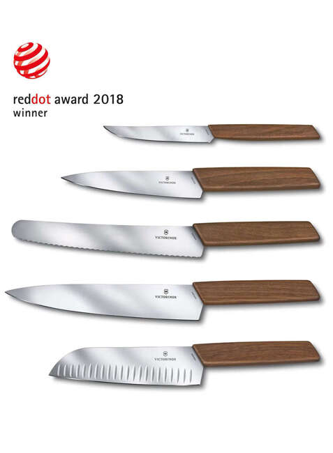 Nóż kuchenny Victorinox Santoku Swiss Modern - walnut wood