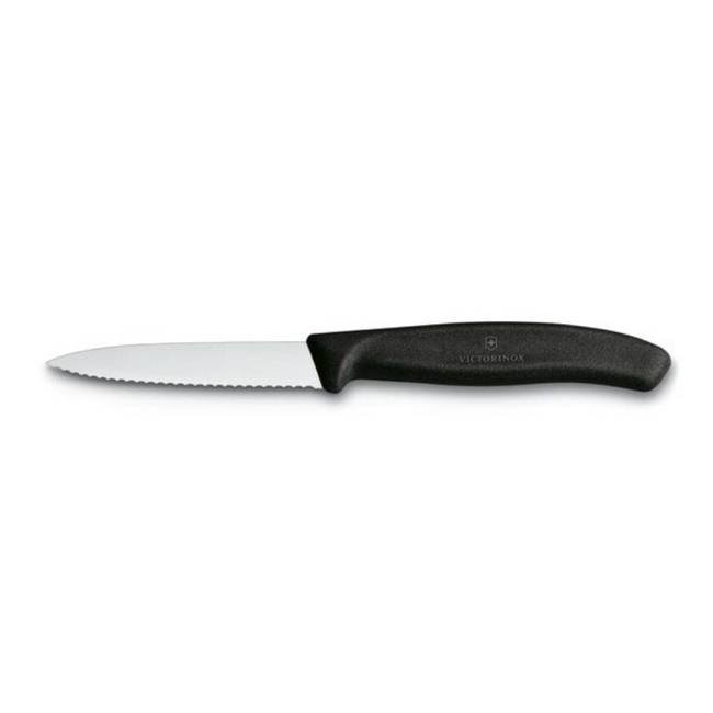 Nóż mały ząbkowany 8 cm Swiss Classic Victorinox - czarny