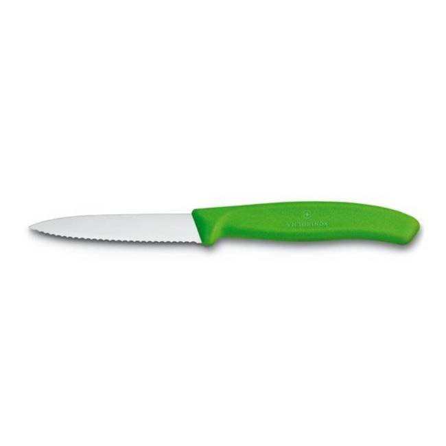 Nóż mały ząbkowany 8 cm Swiss Classic Victorinox - zielony
