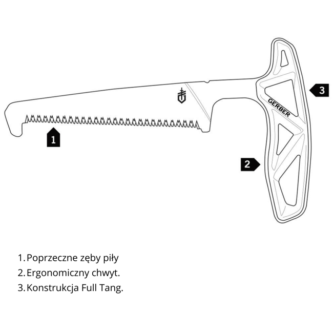 Nóż / piła Gerber Exo-Mod Saw - orange