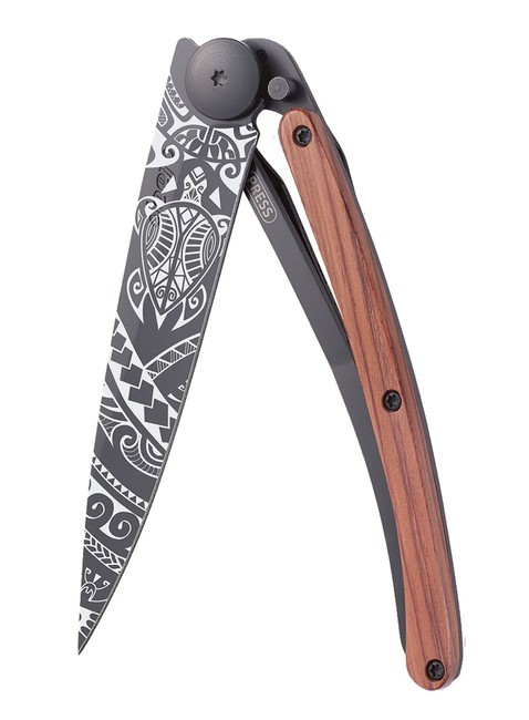 Nóż składany Deejo Pocket Knife Coral Wood - polynesian