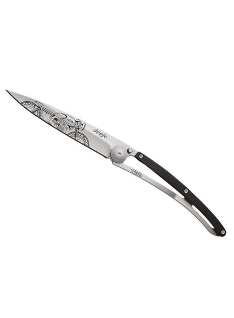 Nóż składany Deejo Pocket Knife Ebony Wood - cafe racer